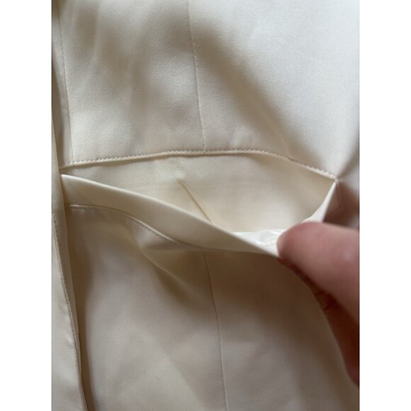 Skies Are Blue Blazer Off White Scalloped Size 2X Open Front Career Jacket NWT - Picture 7 of 16